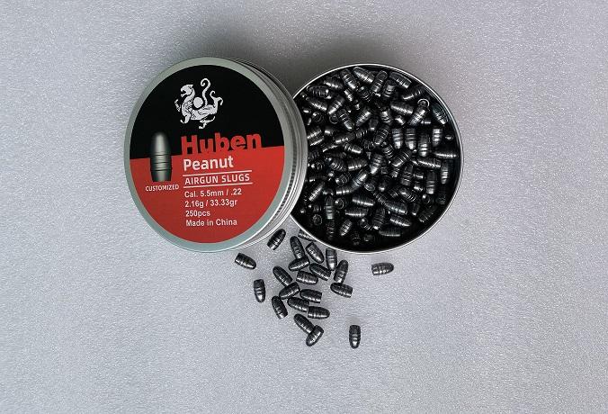 Peanut 5,5mm Huben Heavy Solids / Gewicht ; 2,16 gram - 33,33 Grain / 250 Stuks /ALLEEN GESCHIKT VOOR KRACHTIGE PCP LUCHTWAPENS-3933-a